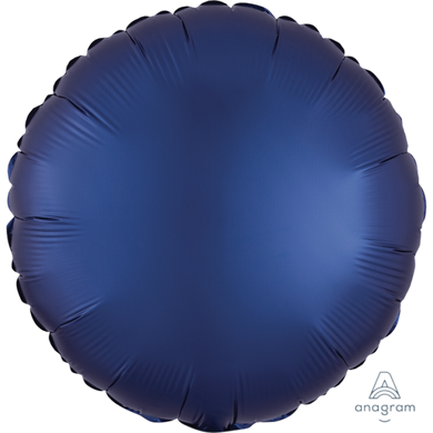 Globo redondo de aluminio sólido de 18 pulgadas - Azul marino satinado de lujo