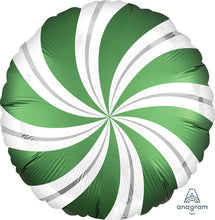 Load image into Gallery viewer, Satin Infused Candy Swirl Foil Balloon - 18 in. (Choose Color)
