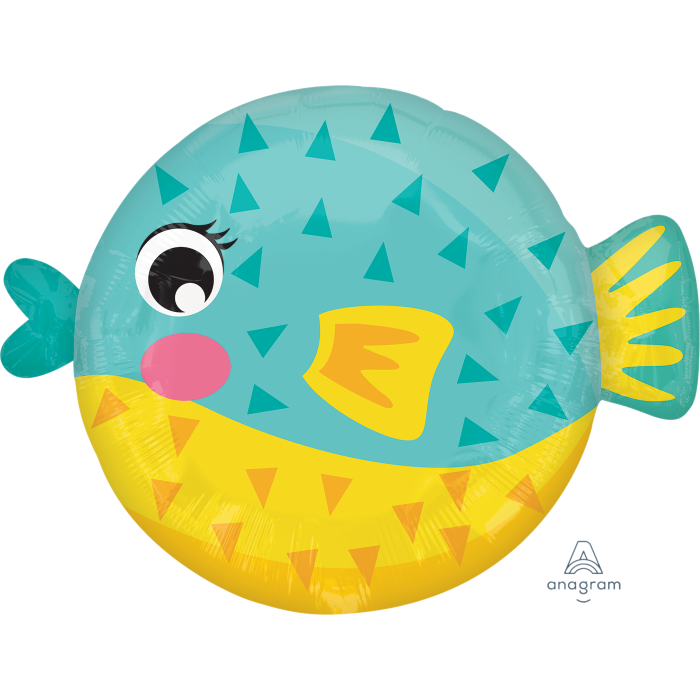 Sea Friends Puffer Fish Foil Balloon 18 in.