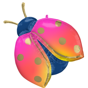 Colorful Ladybug Foil Balloon 33 in.