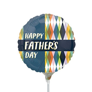 Happy Father's Day Retro Renew Foil Balloon 9 in.