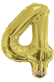 Gold Foil Number Balloons (0 to 9) - 14 in.