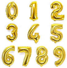 Load image into Gallery viewer, Gold Foil Number Balloons (0 to 9) - 34 in.