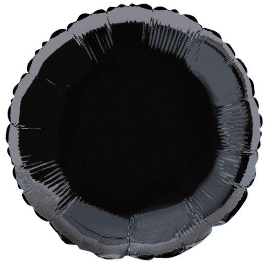 Round Solid Foil Balloon 18 in. Black