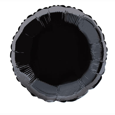 Round Solid Foil Balloon 18 in. Black