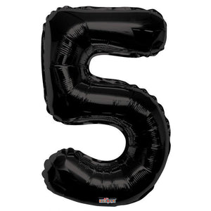 Black Foil Number Balloons (0 to 9) - 34 in.