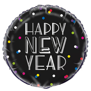 Neon New Year Foil Balloon 18 in.