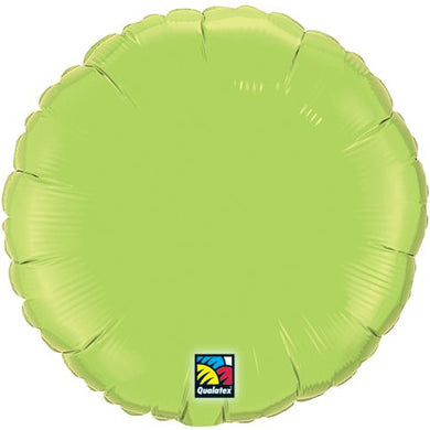 Round Solid Foil Balloon 18 in. - Lime Green