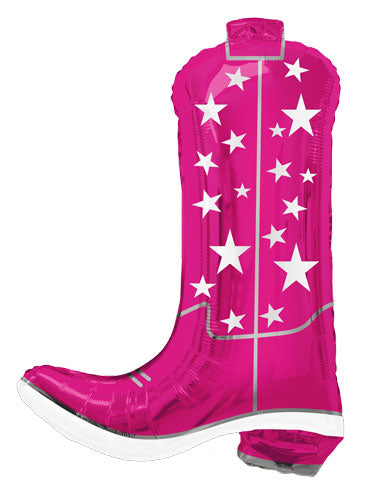 Cowgirly Boots Shape Foil Balloon 26 in.