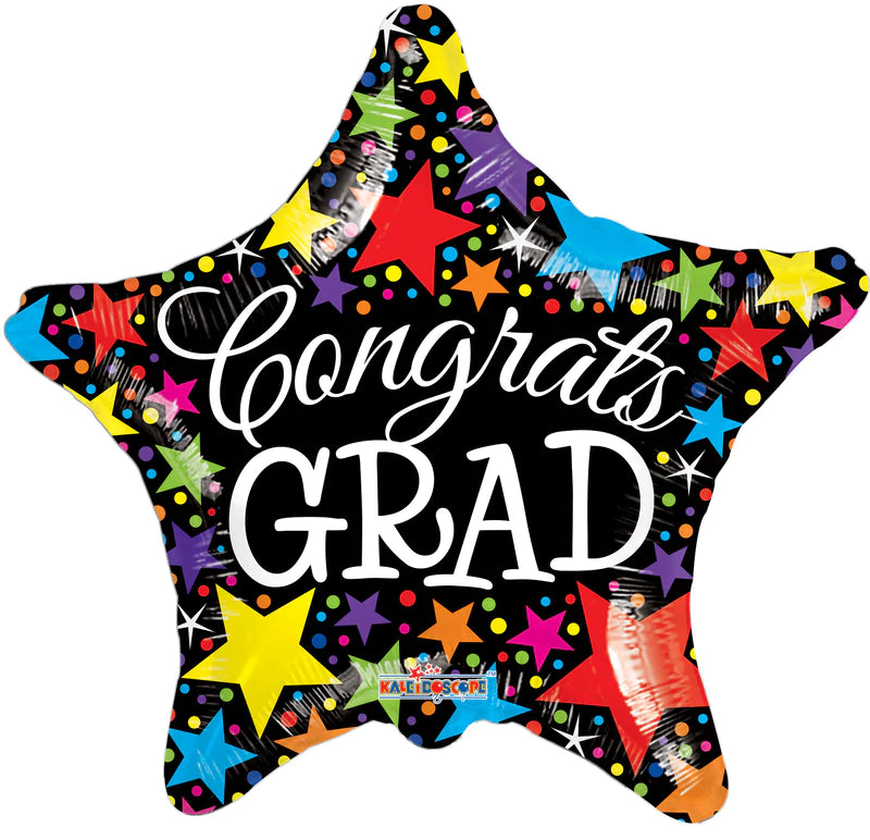 Congrats Grad Star Shape Foil Balloon 18 in.