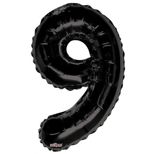 Black Foil Number Balloons (0 to 9) - 34 in.