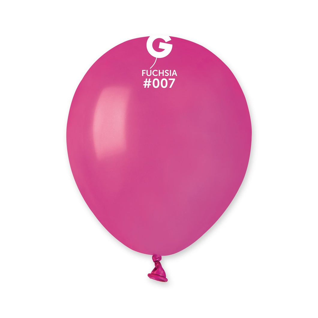 Solid Balloon Fuchsia  #007 - 5 in.