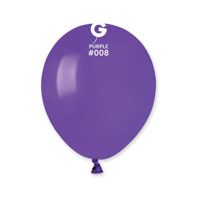 Solid Balloon Purple #008 - 5 in.