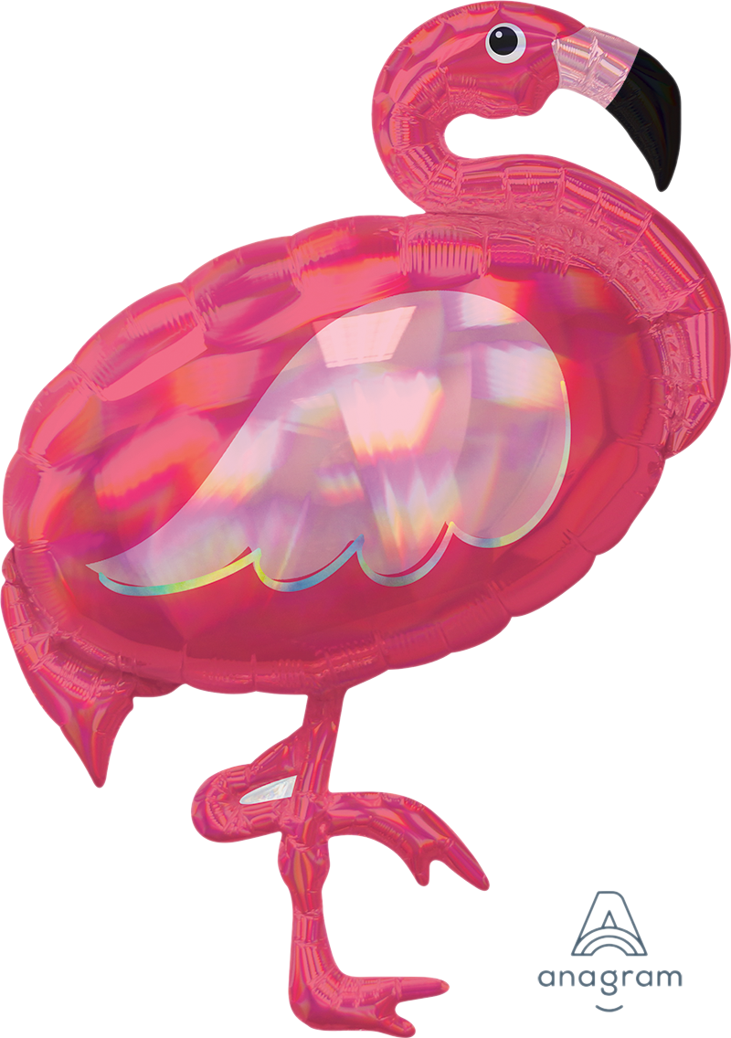 Iridescent Flamingo Foil Balloon 33 in.