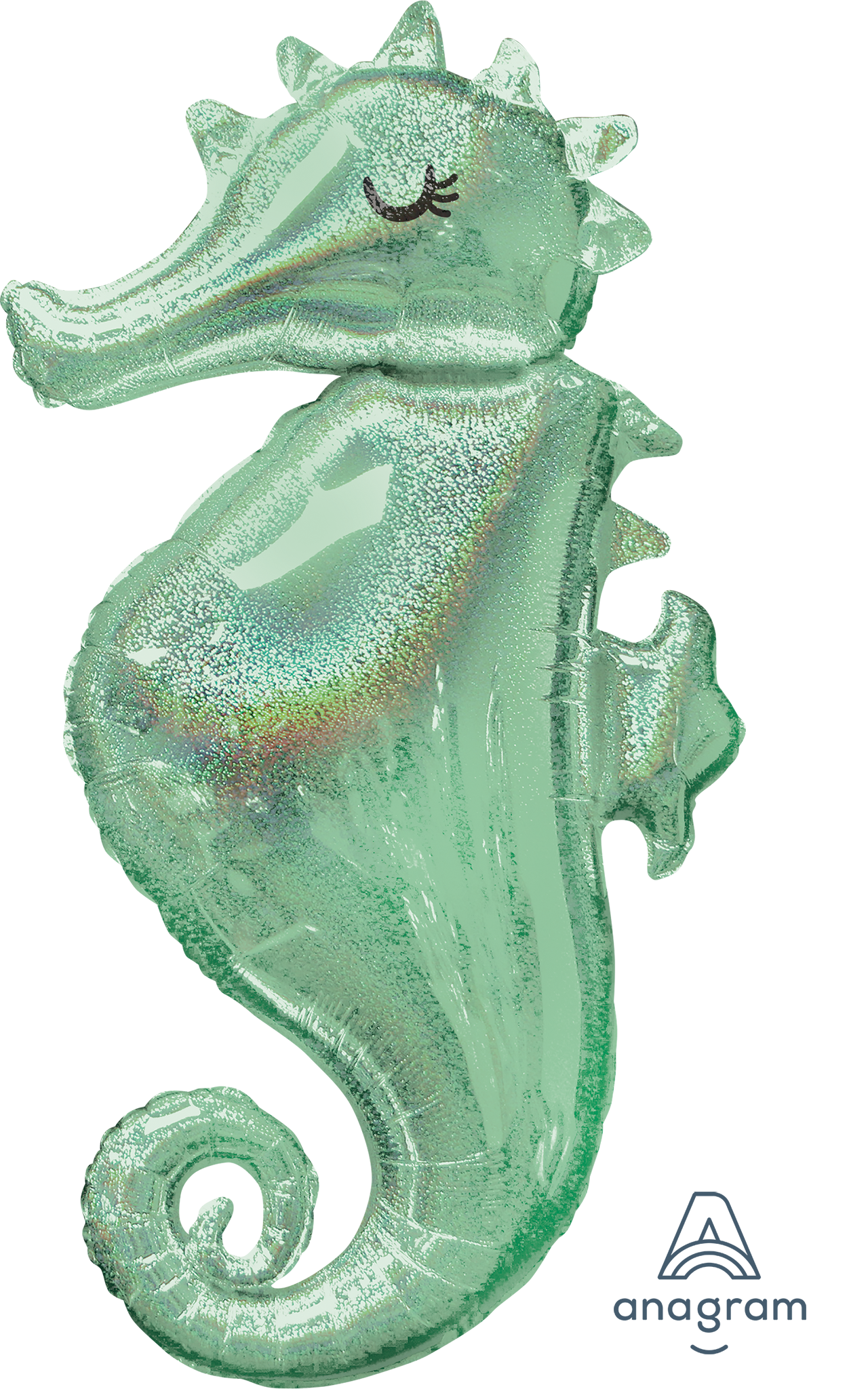 Seahorse Holographic Foil Balloon 38 in.