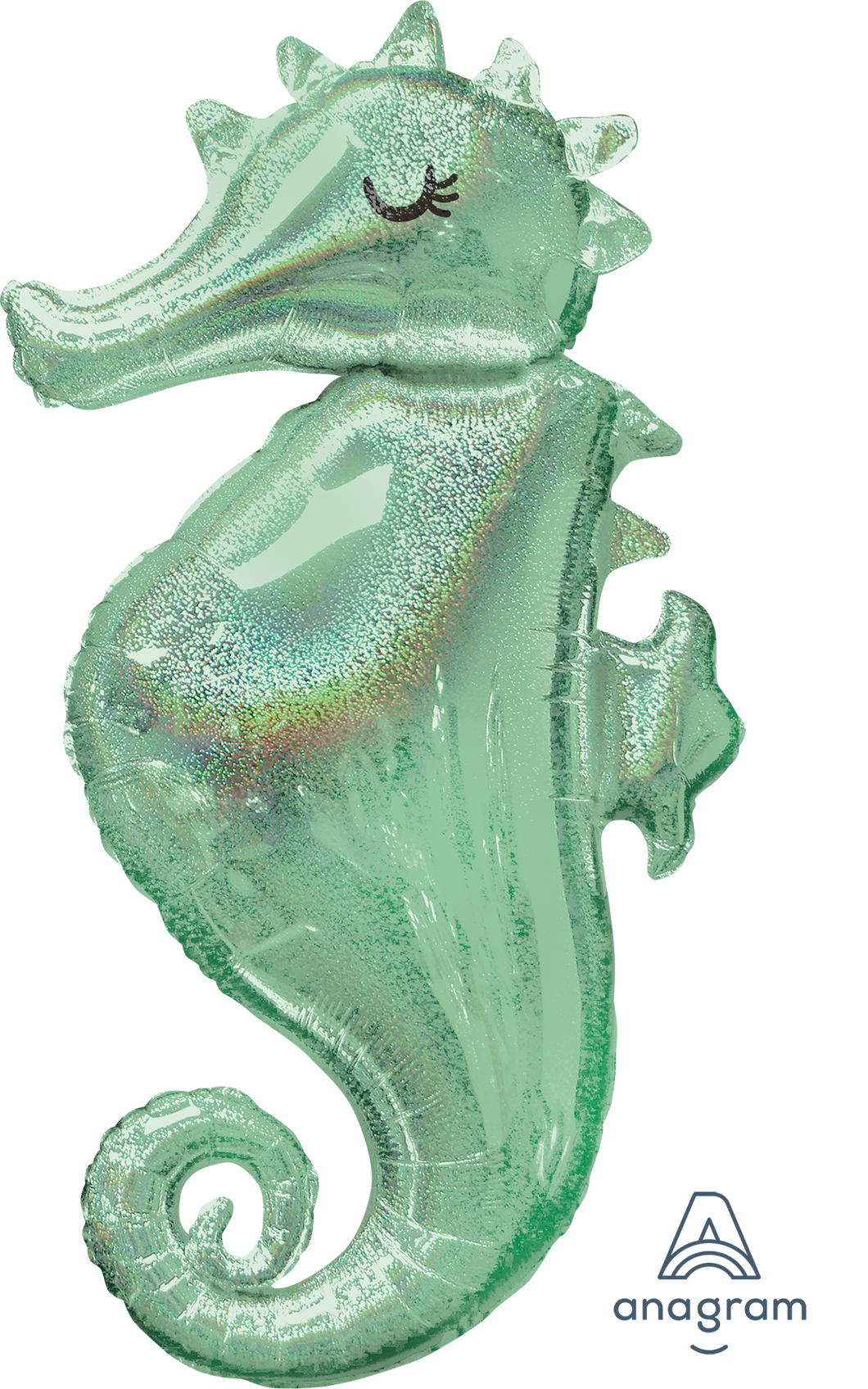 Seahorse Holographic Foil Balloon 38 in.