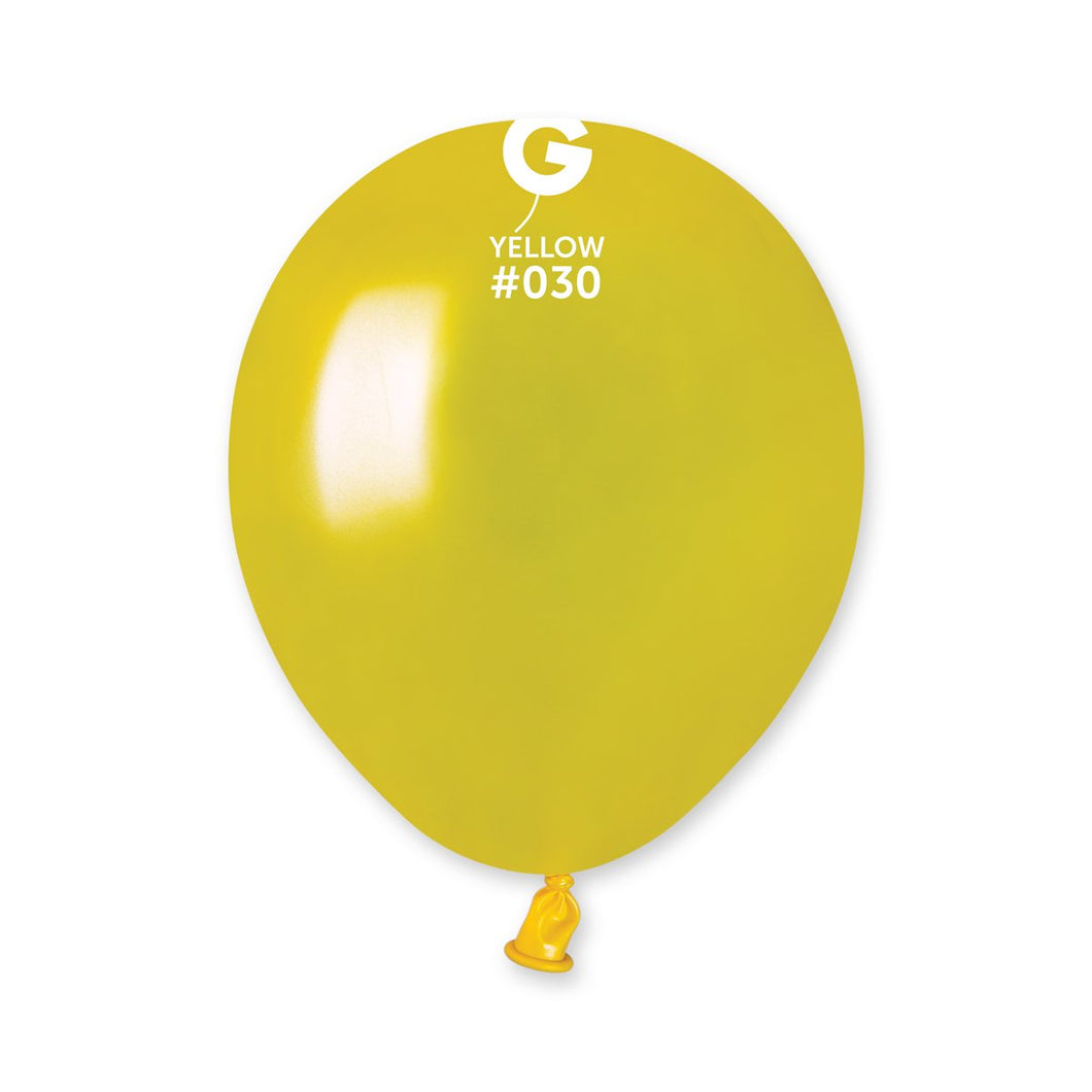 Metallic Balloon Yellow #030 - 5 in.
