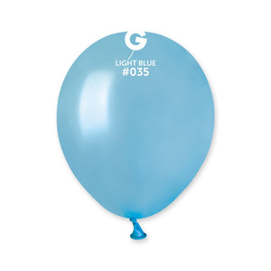 Metallic Balloon Light Blue #035 - 5 in.