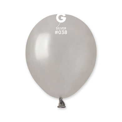 Metallic Balloon Silver #038 - 5 in.
