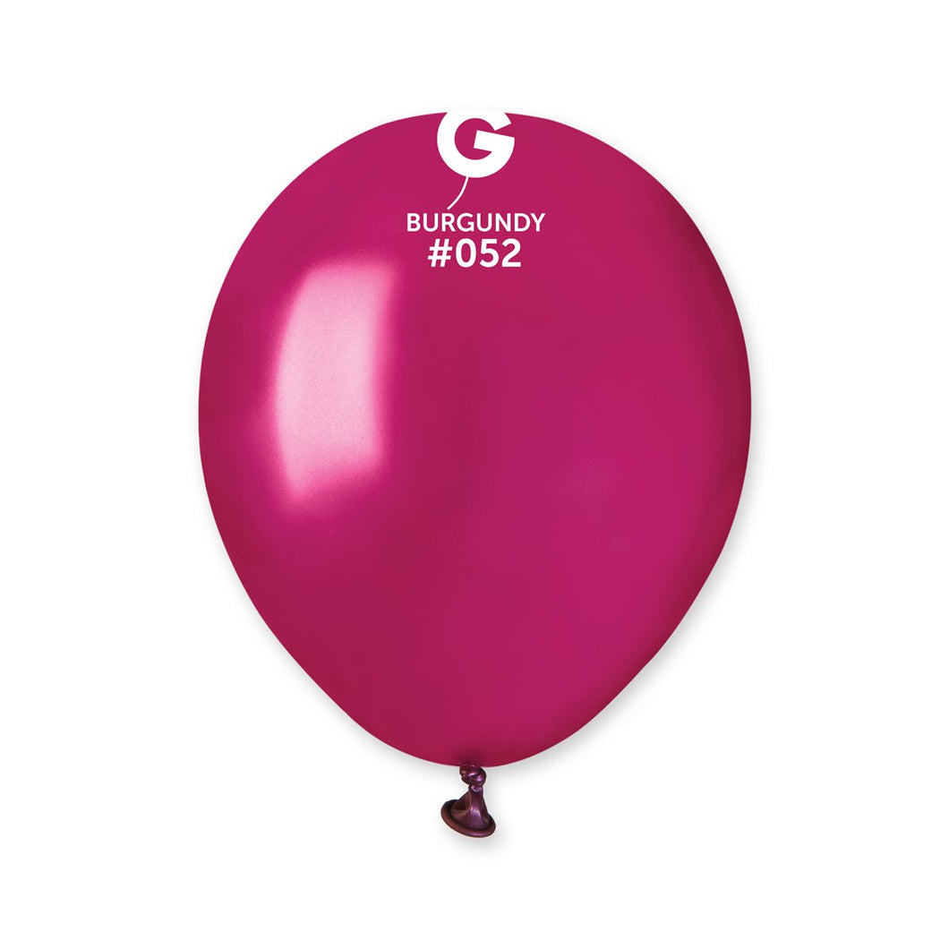 Metallic Balloon Burgundy #052 - 5 in.