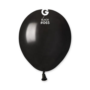 Metallic Balloon Black #065 - 5 in.
