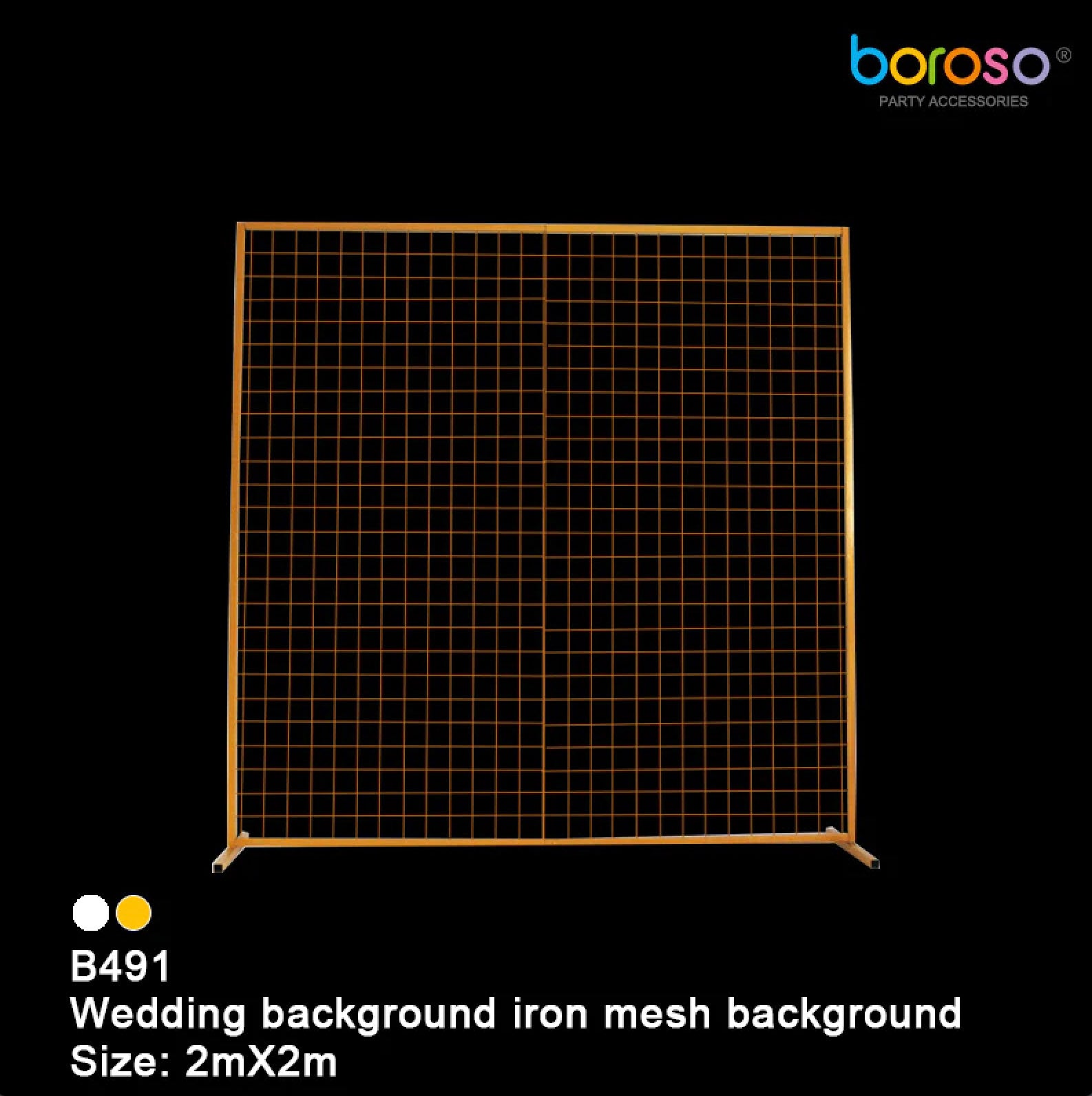 Metal Gridded Square Display - B491