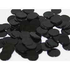 Round Confetti Dots - 1 in. Black Foil