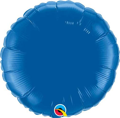 Globo redondo de aluminio sólido de 18 pulgadas - Azul zafiro