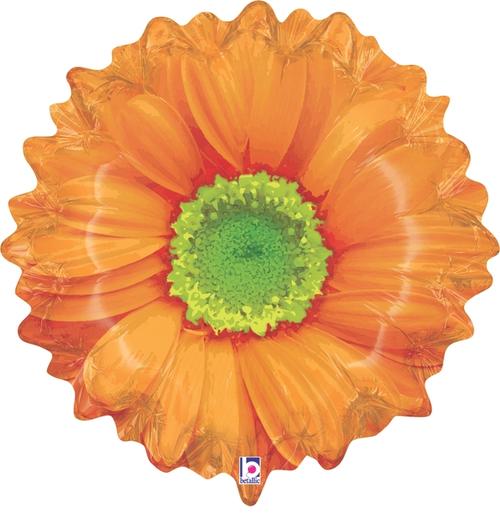 Flower Shape Foil Balloon - Orange 24 in.