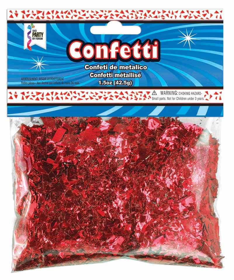 Migas de confeti metalizado - rojo