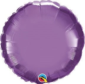 Round Solid Foil Balloon 18 in. - Chrome Purple