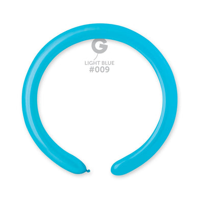 Solid Balloon Light Blue #009 - 2 in.