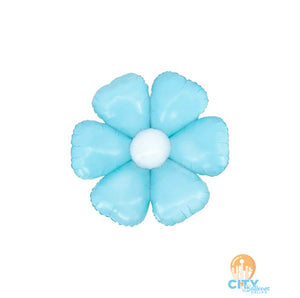 Daisy Flower Shape Non-Foil Balloon - Light Blue