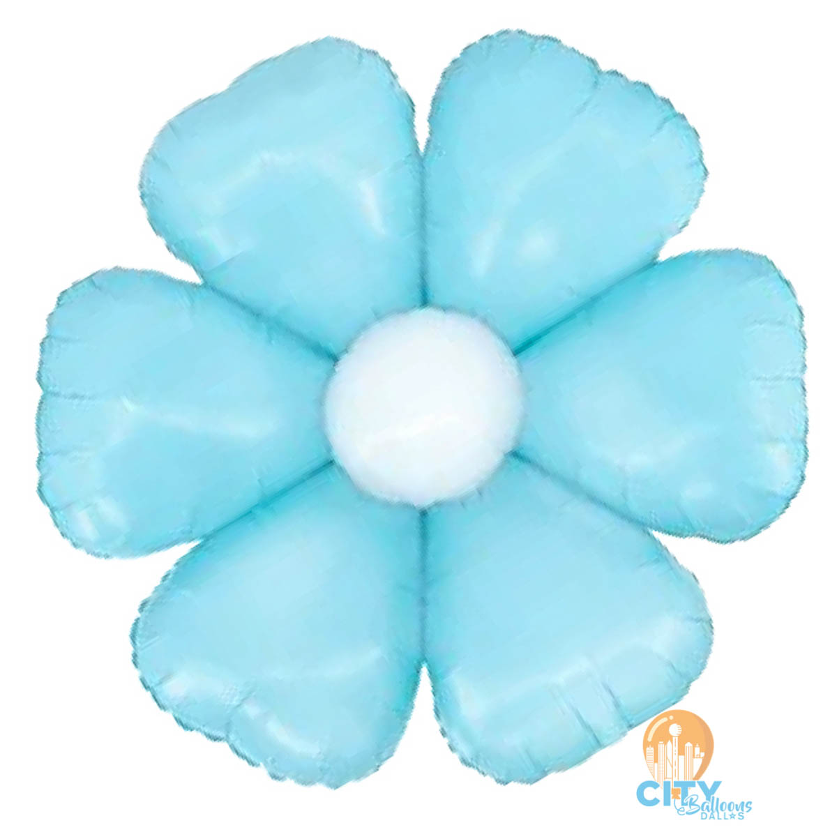 Daisy Flower Shape Non-Foil Balloon - Light Blue