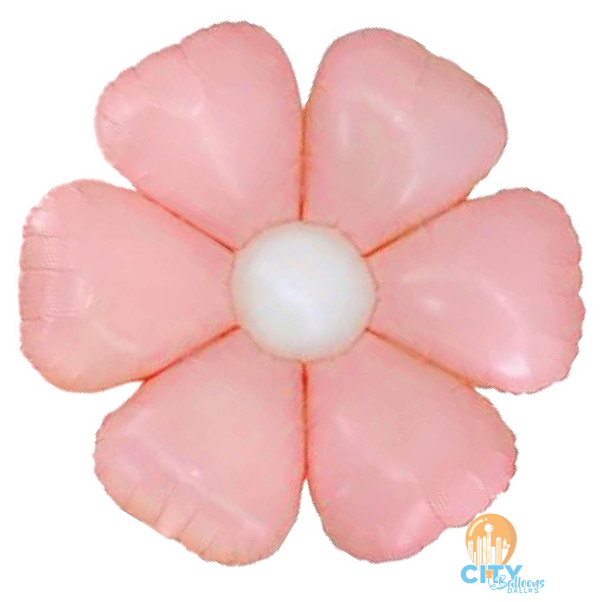 Daisy Flower Shape Non-Foil Balloon - Light pink