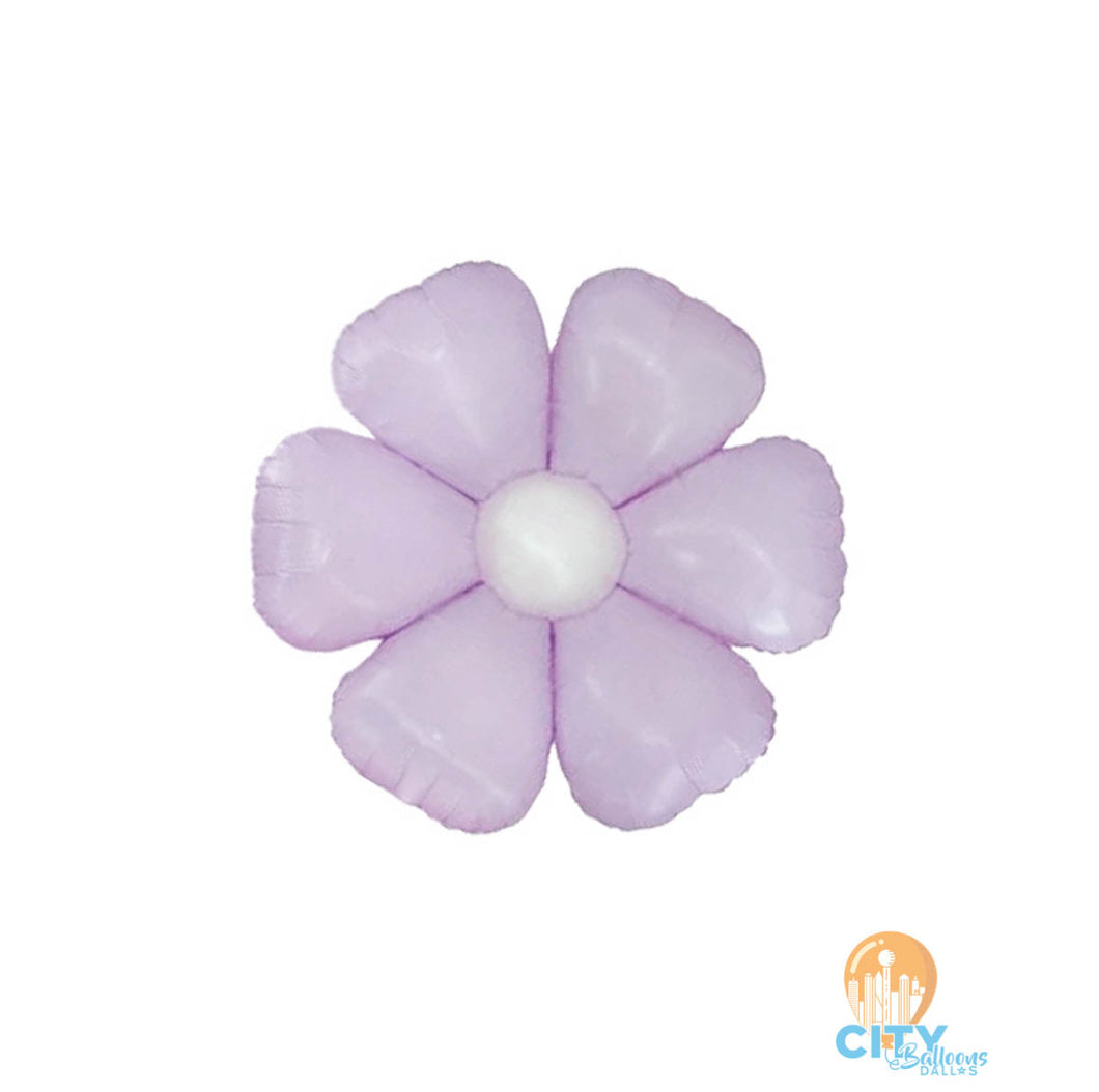 Daisy Flower Shape Non-Foil Balloon - Lilac