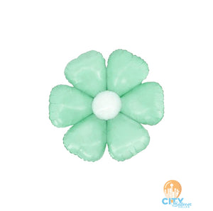 Daisy Flower Shape Non-Foil Balloon - Mint Green