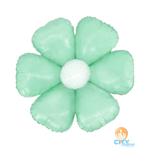 Daisy Flower Shape Non-Foil Balloon - Mint Green