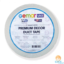 Load image into Gallery viewer, Gemar | PRO - Premium Decor Duct Tape - White 2 in.