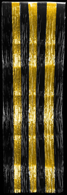 Sparkle Fringe Curtain - 3' x 8' Gold & Black