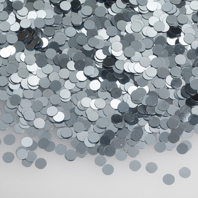 Metallic Confetti Dots - Silver  - 1/4 in.