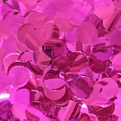 Round Confetti Dots - 1 in. Hot Pink Foil