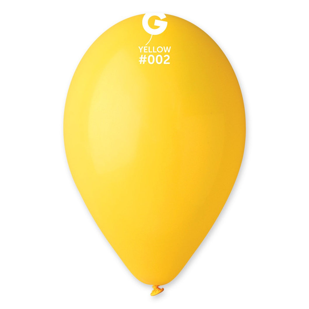 Solid Balloon Yellow #002 - 12 in.