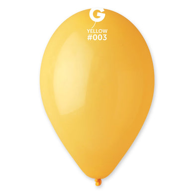 Solid Balloon Yellow #003 - 12 in.