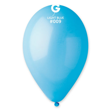 Solid Balloon Light Blue #009 - 12 in.