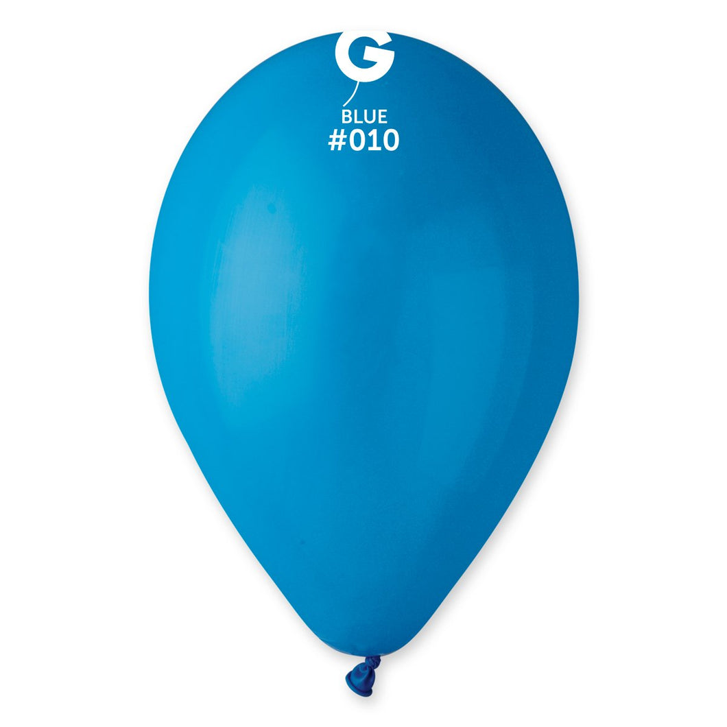 Solid Balloon Blue #010 - 12 in.
