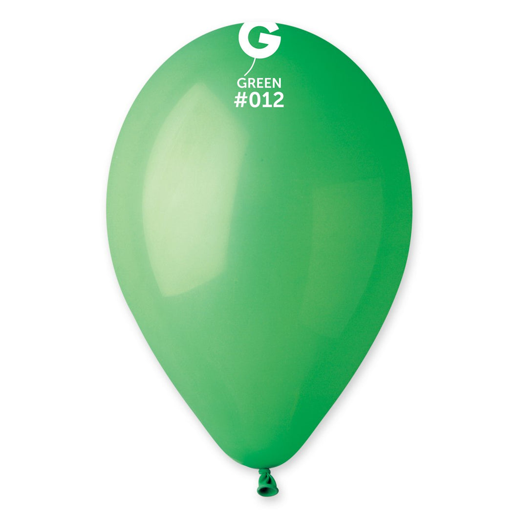 Solid Balloon Green #012 - 12 in.
