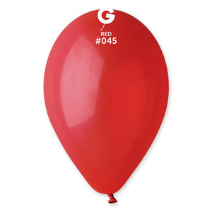 Solid Balloon Red #045 - 12 in.
