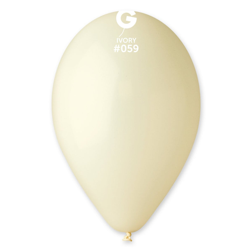 Solid Balloon Ivory #059 - 12 in.