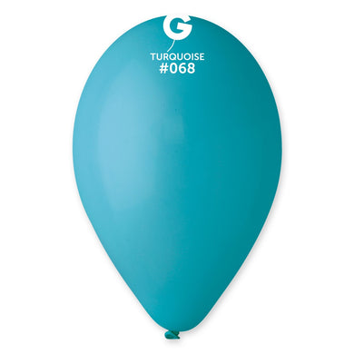 Solid Balloon Turquoise #068 - 12 in.
